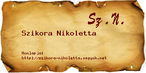 Szikora Nikoletta névjegykártya